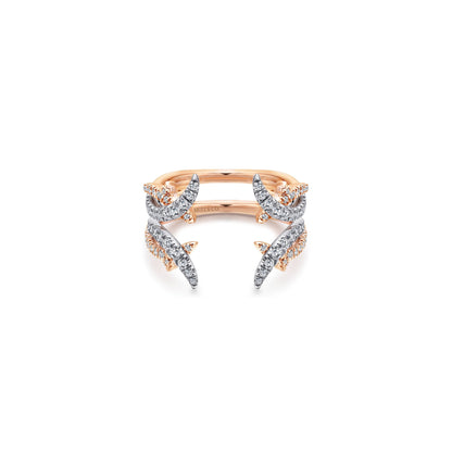 14K White and Rose Gold Diamond Ring Enhancer