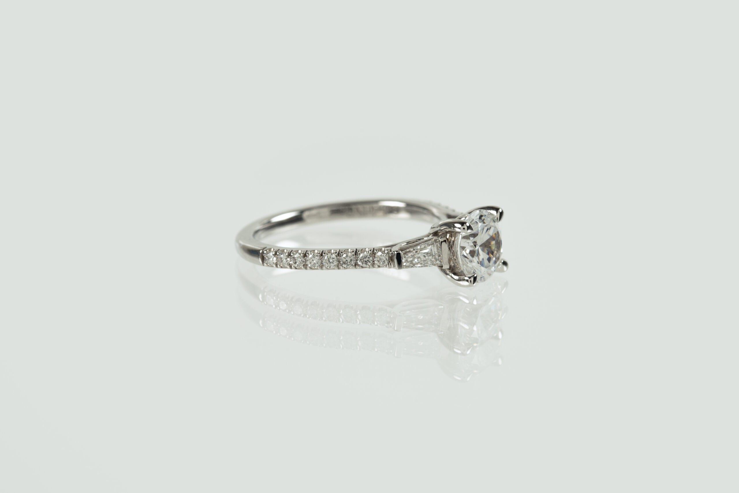 14K White Gold Diamond Engagement Ring