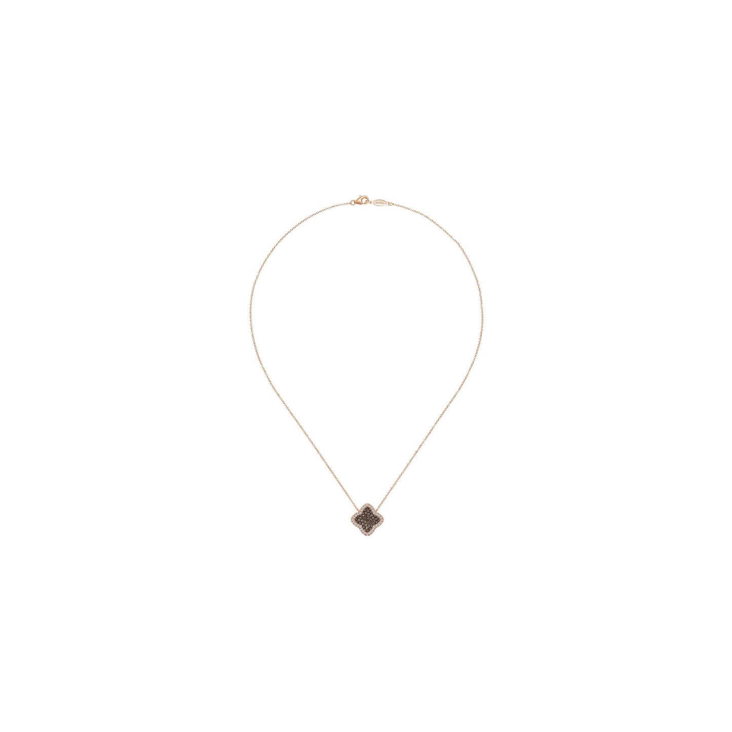 Vintage Inspired 14K White-Rose Gold Diamond Pendant Necklace