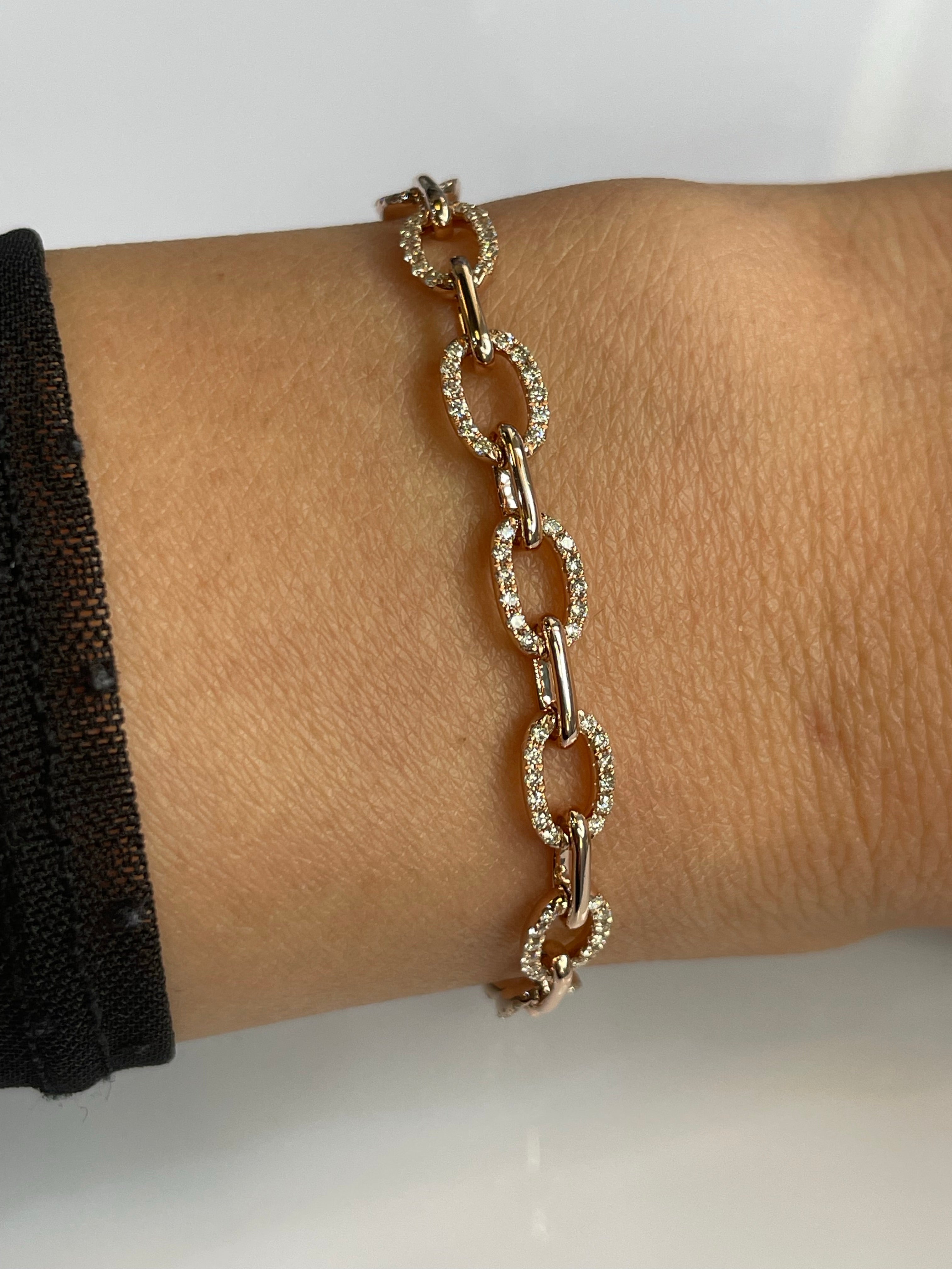 PAHAL ROSE GOLD BRACELET FOR GIRLS AND WOMENS / GIFT FOR GIRLS AND WOMEN /  AMEICAN DIAMOND BRACELET