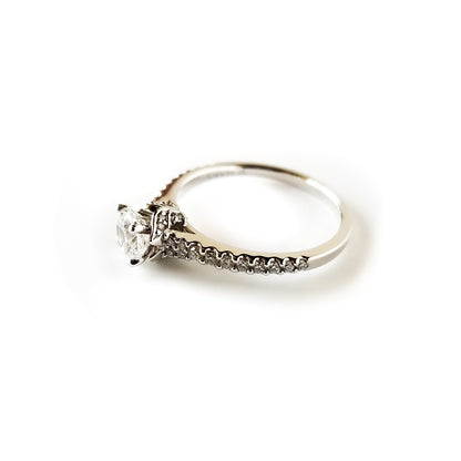 14K White Gold Diamond Engagement Ring Set